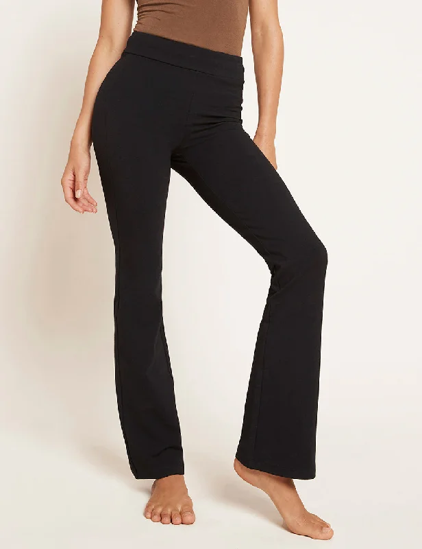 Motivate High Waist Flare Pant - Black Chic Capri Pants