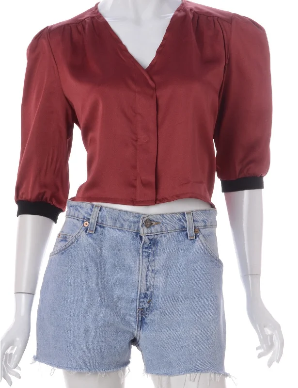 Label Rila Sporty V Neck Blouse Casual Relaxed Blouse