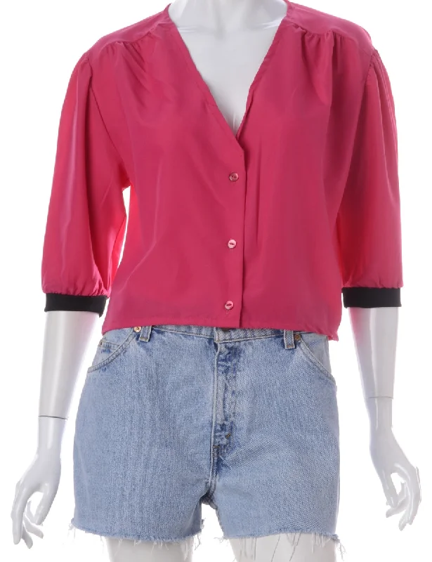 Label Rila Sporty V Neck Blouse Peter Pan Collar Blouse
