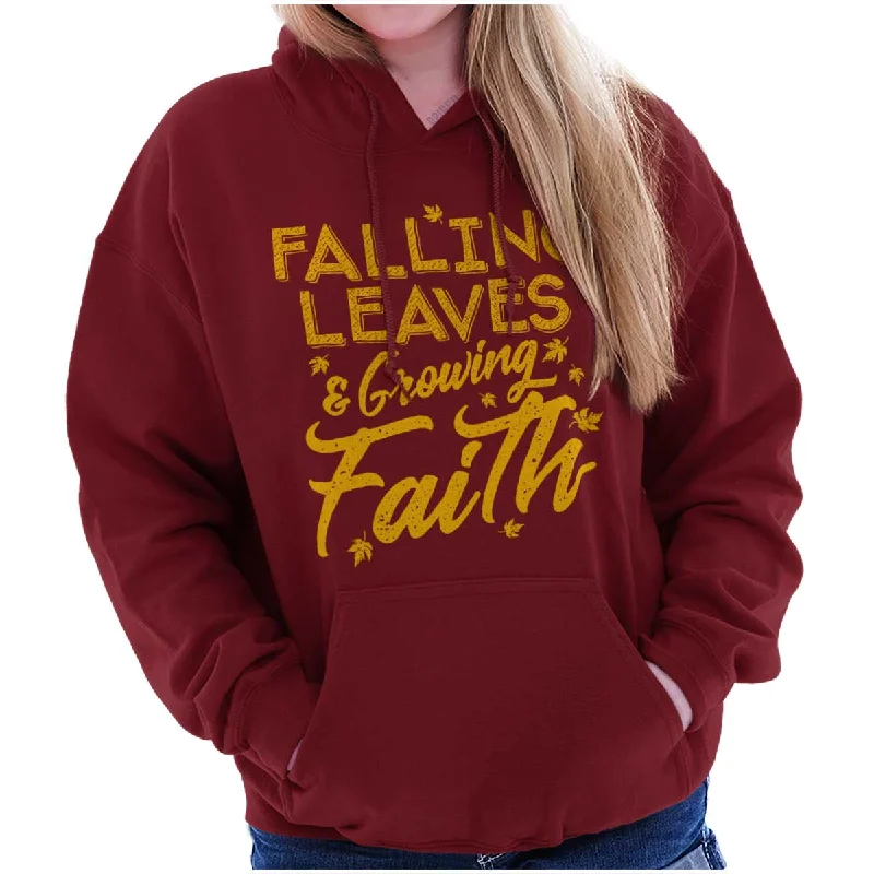 Growing Faith Fall Vibes Hoodie Hoodie with Strings Custom Fit Adjustable