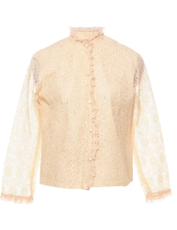 Lace Blouse - M Boho Printed Blouse