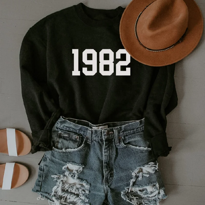My Year Personalised College Sweatshirt Hoodie with Batwing Sleeves Loose Dramatic