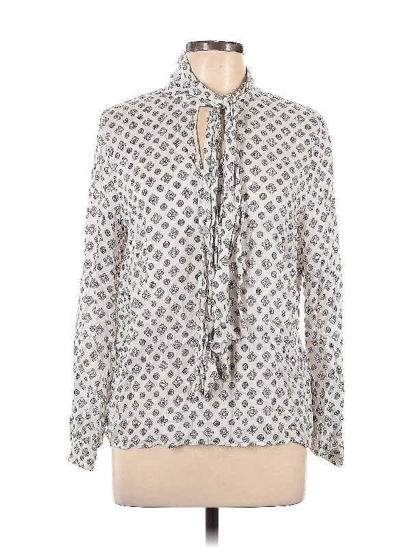 Long Sleeve Blouse Stretchy Fitted Blouse