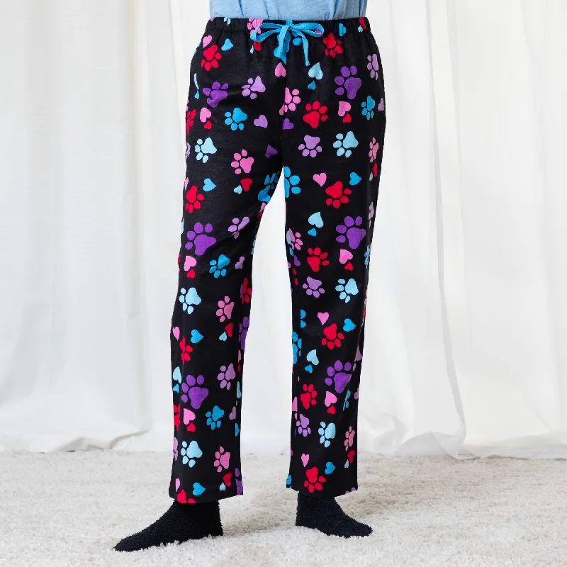 Loving Paws Flannel Pajama Pants Classic Stretch Pants
