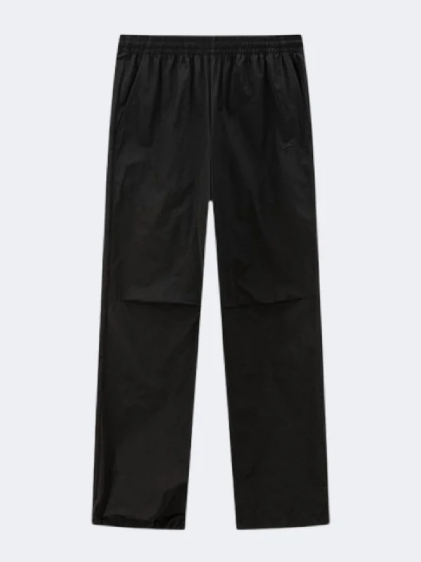 Erke Casual Women Lifestyle Pant Black Lightweight Linen Pants