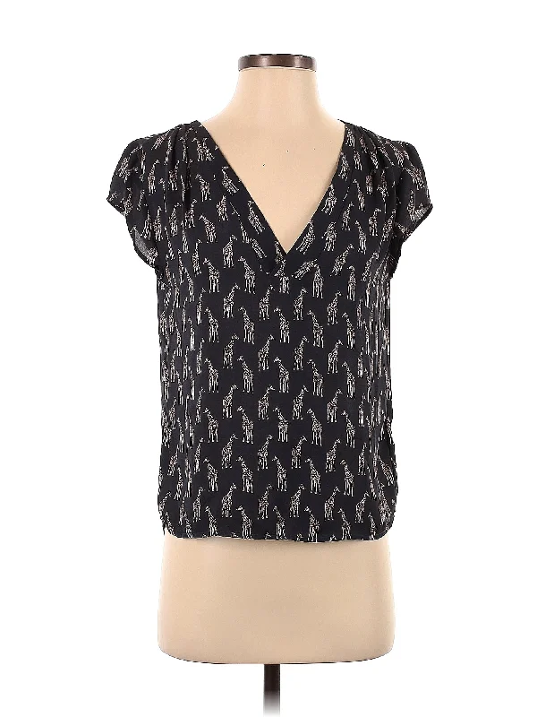 Short Sleeve Blouse Polished Work Blouse