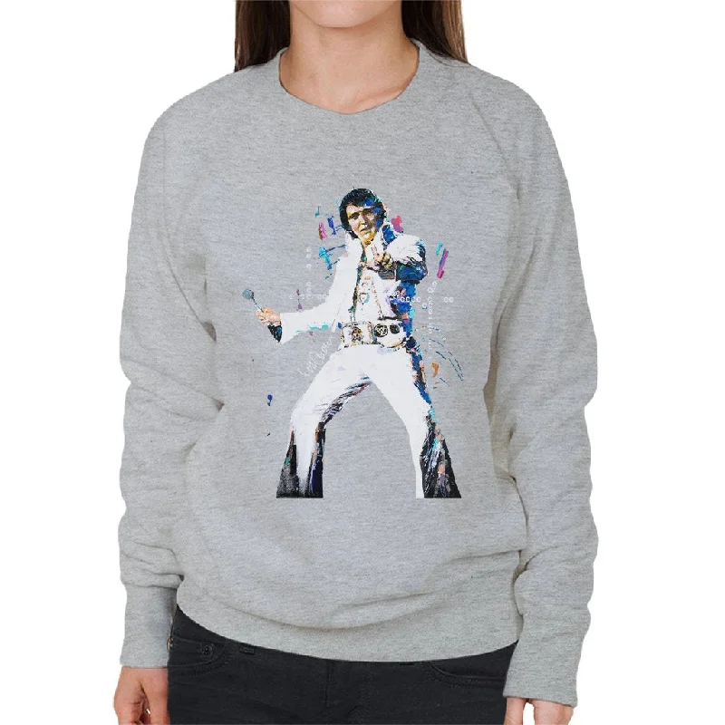 Sidney Maurer Original Portrait Of Elvis Presley Women's Sweatshirt Hoodie with Hem Contrast Bold Stylish Sidney Maurer Original Portrait Of Elvis Presley Women's Sweatshirt Hoodie with Hem Contrast Bold Stylish
