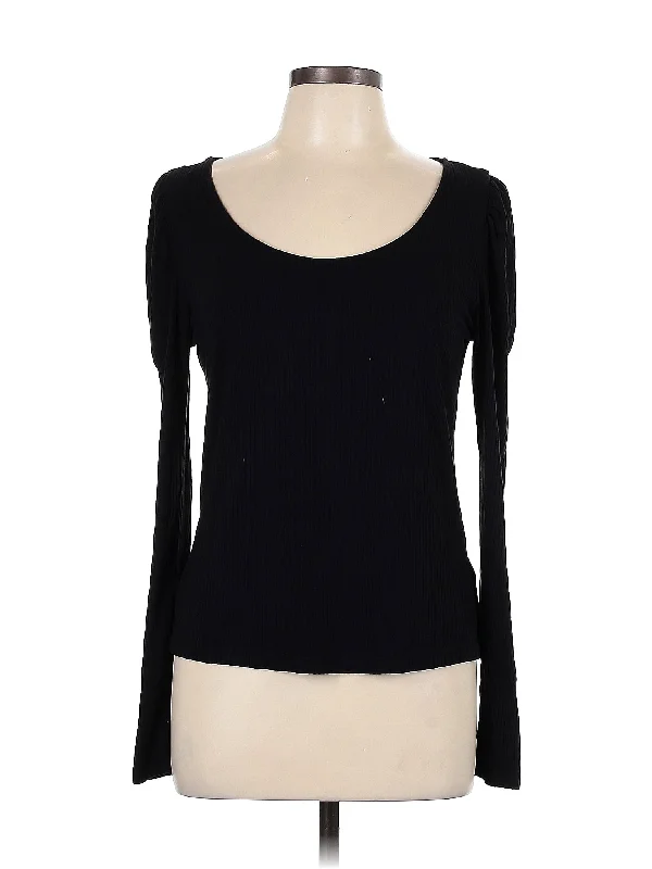 Long Sleeve Blouse Sheer Mesh Blouse