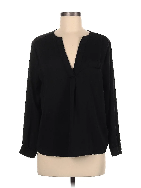 Long Sleeve Blouse Silky Tunic Blouse
