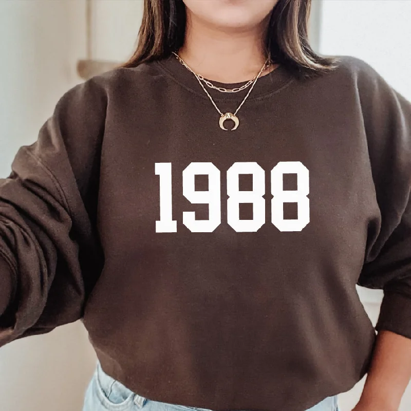 My Year Personalised College Sweatshirt Hoodie with Mock Neck Collared Structured