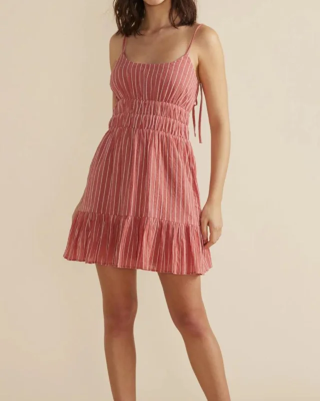 Anne Tie Dress in Dark Pink | Dark Pink