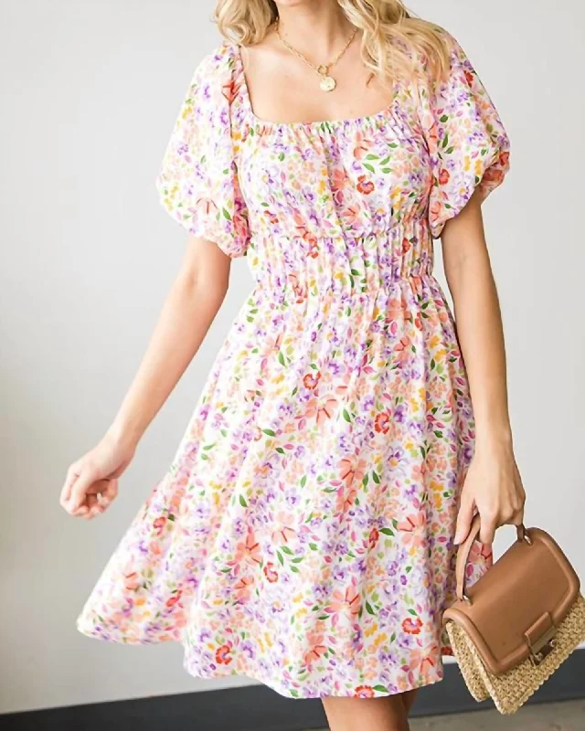 Blushing Beauty Dress in Coral Multi | Coral Multi