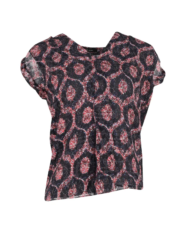 Isabel Marant Paisley Print V-Neck Blouse in Multicolor Viscose Polished Work Blouse Isabel Marant Paisley Print V-Neck Blouse in Multicolor Viscose Polished Work Blouse