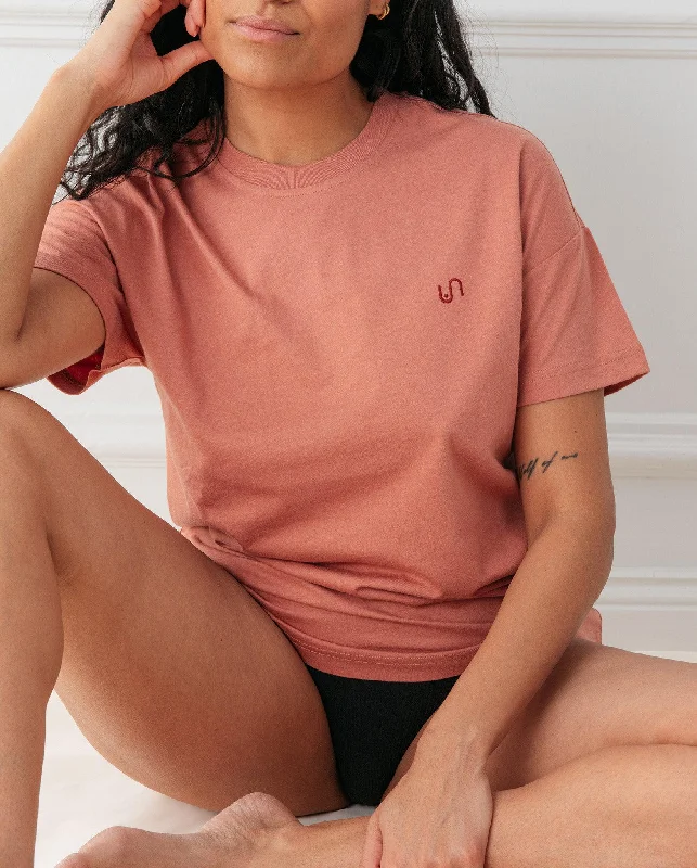 Crew Neck T-Shirt Ruby Rebel Lace Blend Ribbed Blend Corduroy Blend