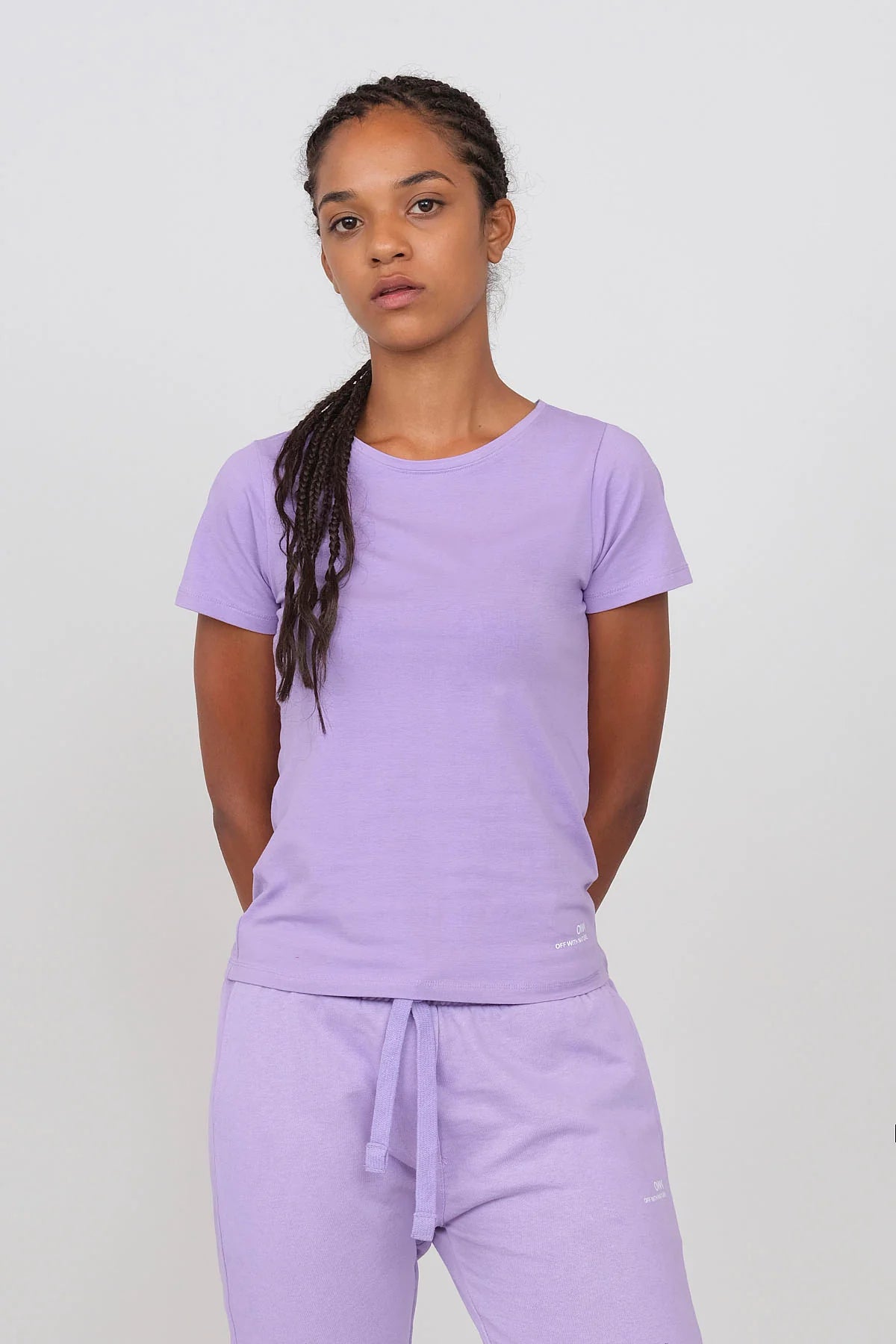 Women's Crewneck T-Shirt Purple Notch Collar Peter Pan Collar Cowl Neck
