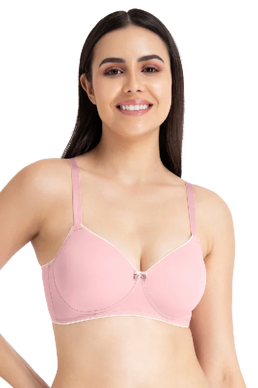 Casual Chic Solid Padded Non-Wired T-Shirt Bra - Bridal Rose-Angel Wing Handmade Hand-knitted Hand-woven Casual Chic Solid Padded Non-Wired T-Shirt Bra - Bridal Rose-Angel Wing Handmade Hand-knitted Hand-woven