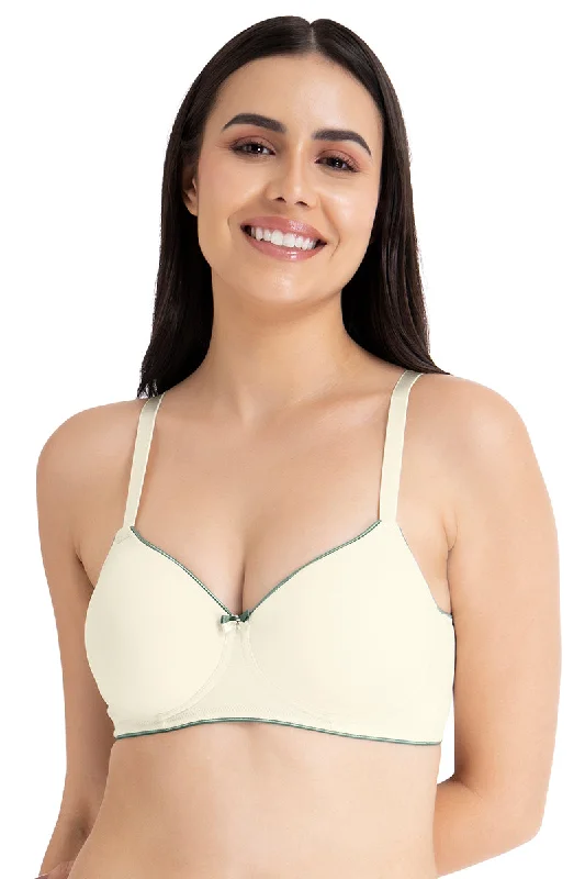 Casual Chic Solid Padded Non-Wired T-Shirt Bra - Whitesmoke-Cedar Anti-Pilling Machine Wash Handmade Casual Chic Solid Padded Non-Wired T-Shirt Bra - Whitesmoke-Cedar Anti-Pilling Machine Wash Handmade