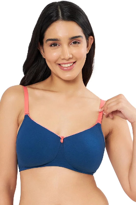 Comfort Dream Padded Non-wired T-shirt Bra - Poseidon & Sunkist Coral Mesh Canvas Denim Comfort Dream Padded Non-wired T-shirt Bra - Poseidon & Sunkist Coral Mesh Canvas Denim
