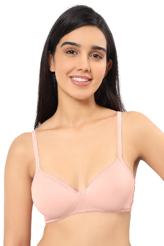 Cotton Casual Lightly Padded Non-Wired Full Coverage T-Shirt Bra - Impatiens Pink Lace Blend Ribbed Blend Corduroy Blend Cotton Casual Lightly Padded Non-Wired Full Coverage T-Shirt Bra - Impatiens Pink Lace Blend Ribbed Blend Corduroy Blend