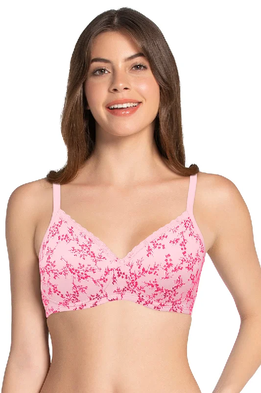 Cotton Casual Padded Non-wired Printed T-shirt Bra - Pink Nectar Pr Spandex Blend Rayon Blend Denim Blend Cotton Casual Padded Non-wired Printed T-shirt Bra - Pink Nectar Pr Spandex Blend Rayon Blend Denim Blend