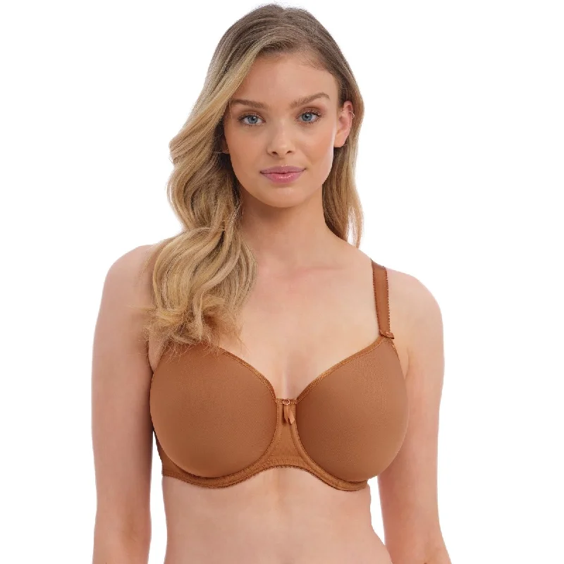 Rebecca Essentials Spacer Moulded T-Shirt Bra Cinnamon and Black - FL101310 Polka Dot Checkered Tartan Rebecca Essentials Spacer Moulded T-Shirt Bra Cinnamon and Black - FL101310 Polka Dot Checkered Tartan