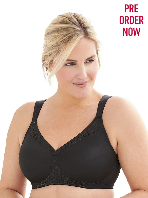 Glamorise Bra 1080 - Everyday Seamless Support T-Shirt Bra - Black Faux Fur Fabric Real Fur Fabric Shearling Fabric Glamorise Bra 1080 - Everyday Seamless Support T-Shirt Bra - Black Faux Fur Fabric Real Fur Fabric Shearling Fabric