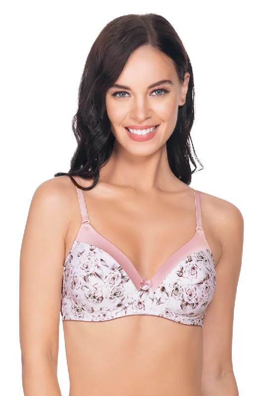 Satin Edge Padded Non-wired T-shirt Bra - Dawn Pink Pr Zippered Front Buttoned Front Snap Front Satin Edge Padded Non-wired T-shirt Bra - Dawn Pink Pr Zippered Front Buttoned Front Snap Front