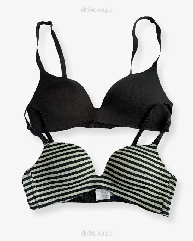 T-Shirt Bra - Soft Padded Imported Stocklot Branded Pushup Bra - Non Wired Bra - Non Padded Bra - Pack of 2 Terry Blend Velvet Blend Canvas Blend T-Shirt Bra - Soft Padded Imported Stocklot Branded Pushup Bra - Non Wired Bra - Non Padded Bra - Pack of 2 Terry Blend Velvet Blend Canvas Blend