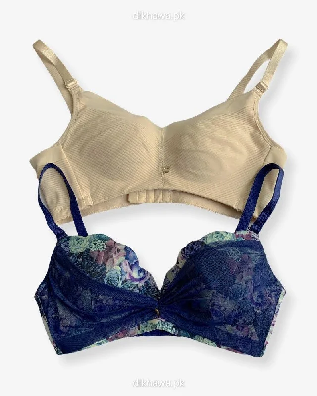 T-Shirt Bra - Soft Padded Imported Stocklot Branded Pushup Bra - Non Wired Bra - Non Padded Bra - Pack of 2 Silk Blend Satin Velvet T-Shirt Bra - Soft Padded Imported Stocklot Branded Pushup Bra - Non Wired Bra - Non Padded Bra - Pack of 2 Silk Blend Satin Velvet