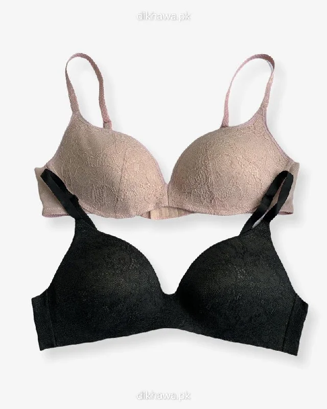 T-Shirt Bra - Soft Padded Imported Stocklot Branded Pushup Bra - Non Wired Bra - Non Padded Bra - Pack of 2 Anti-Shrink Durable Soft T-Shirt Bra - Soft Padded Imported Stocklot Branded Pushup Bra - Non Wired Bra - Non Padded Bra - Pack of 2 Anti-Shrink Durable Soft