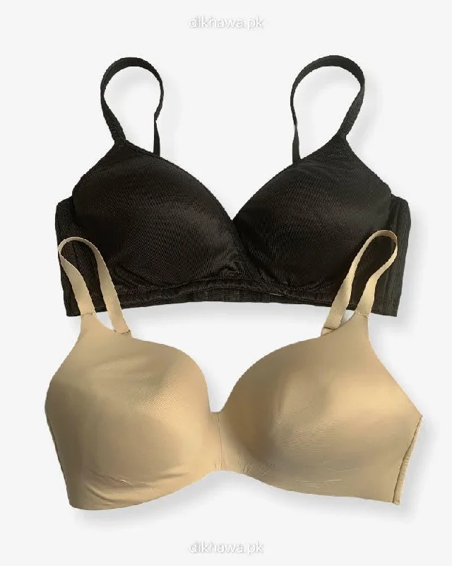 T-Shirt Bra - Soft Padded Imported Stocklot Branded Pushup Bra - Non Wired Bra -Single Padded Bra - Pack of 2 Welt Pockets Slit Pockets T-Shirt Bra - Soft Padded Imported Stocklot Branded Pushup Bra - Non Wired Bra -Single Padded Bra - Pack of 2 Welt Pockets Slit Pockets
