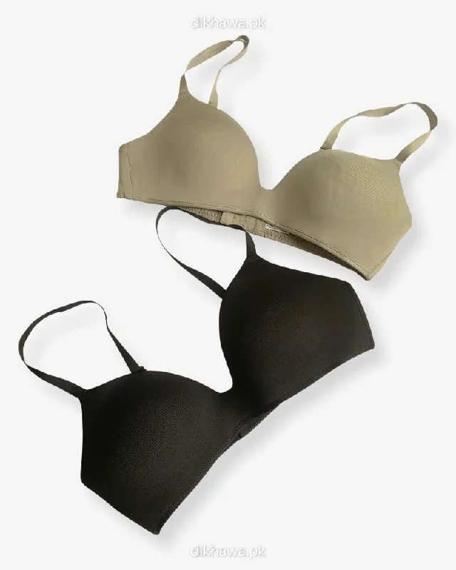 T-Shirt Bra - Soft Padded Imported Stocklot Branded Pushup Bra - Non Wired Bra -Single Padded Bra - Pack of 2 Print Jacquard Patchwork T-Shirt Bra - Soft Padded Imported Stocklot Branded Pushup Bra - Non Wired Bra -Single Padded Bra - Pack of 2 Print Jacquard Patchwork