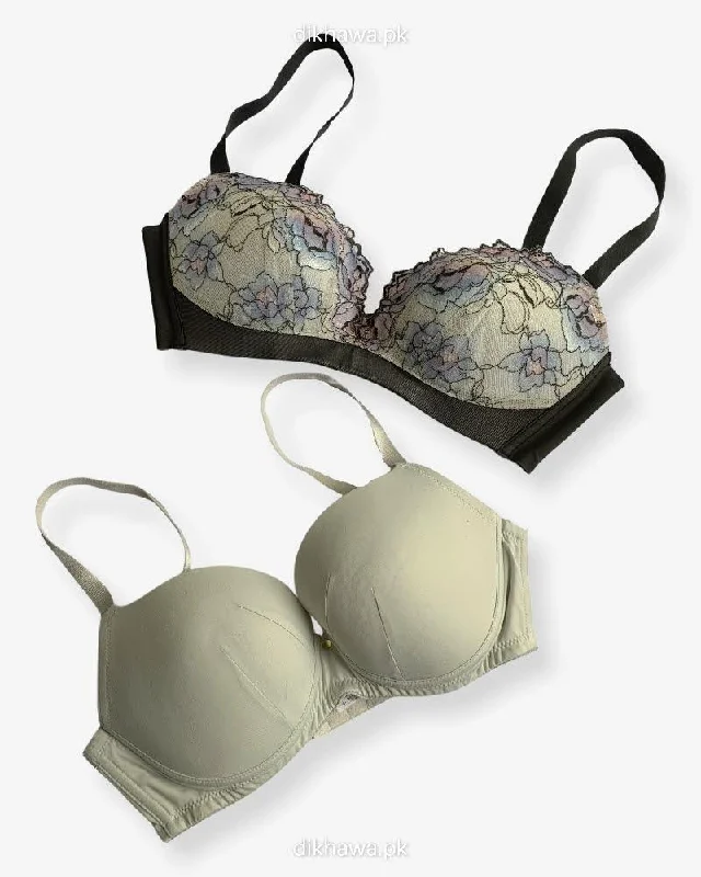 T-Shirt Bra - Soft Padded Imported Stocklot Branded Pushup Bra - Non Wired Bra -Single Padded Bra - Pack of 2 Chenille Blend Fleece Blend Nylon Blend T-Shirt Bra - Soft Padded Imported Stocklot Branded Pushup Bra - Non Wired Bra -Single Padded Bra - Pack of 2 Chenille Blend Fleece Blend Nylon Blend