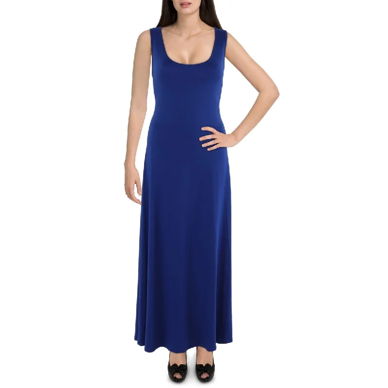 24seven Comfort Apparel Womens Knit Sleeveless Maxi Dress Fashionable Open-Back Maxi Dress 24seven Comfort Apparel Womens Knit Sleeveless Maxi Dress Fashionable Open-Back Maxi Dress
