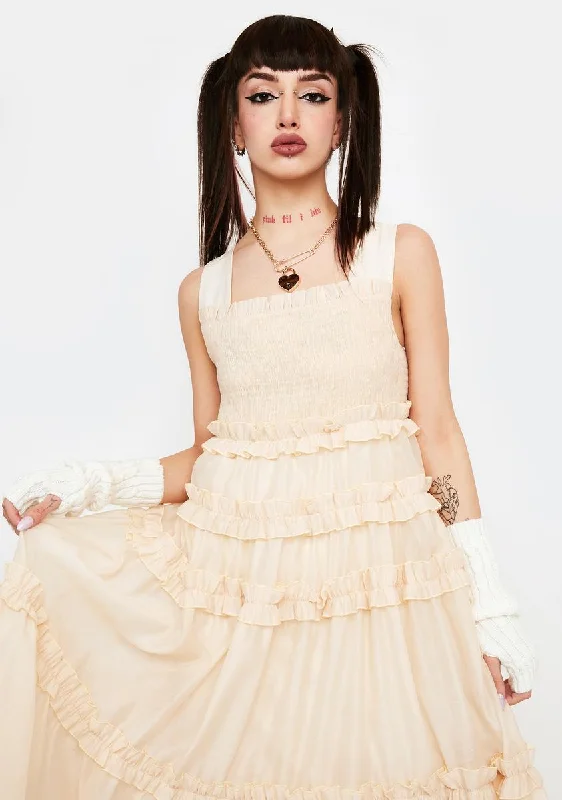 Buttercup Ruffled Maxi Dress Chic Button-Up Maxi Dress