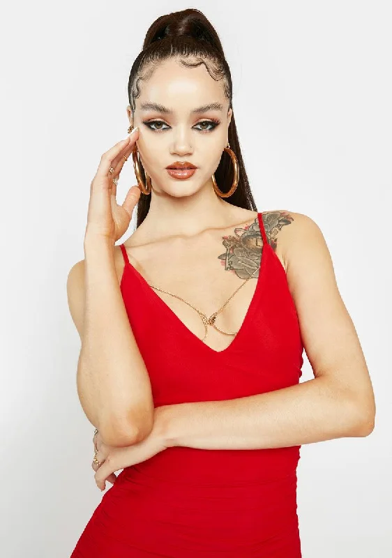 Cherry Set Me Free Maxi Dress Cozy Knitted Maxi Dress