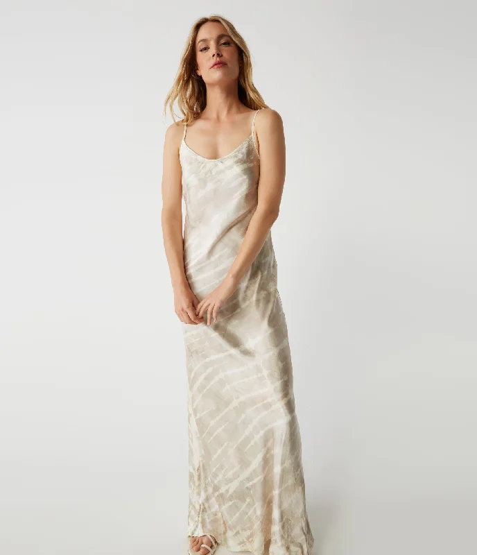 Cressida Maxi Dress - Champagne Combo Elegant Sleeveless Maxi Dress