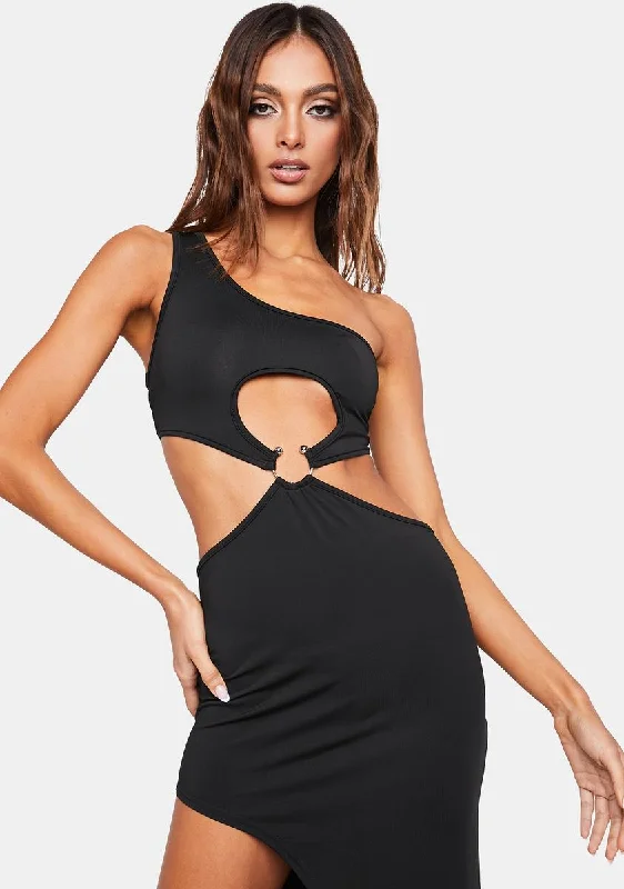 Hot Vision Cut Out Maxi Dress Comfortable Long-Sleeve Maxi Dress