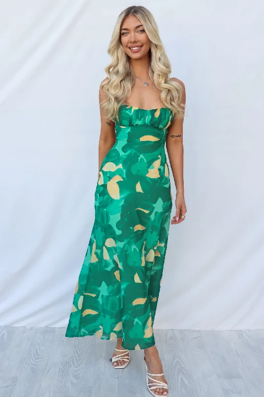 July Maxi Dress - Green Stylish Boho Chic Maxi Dress