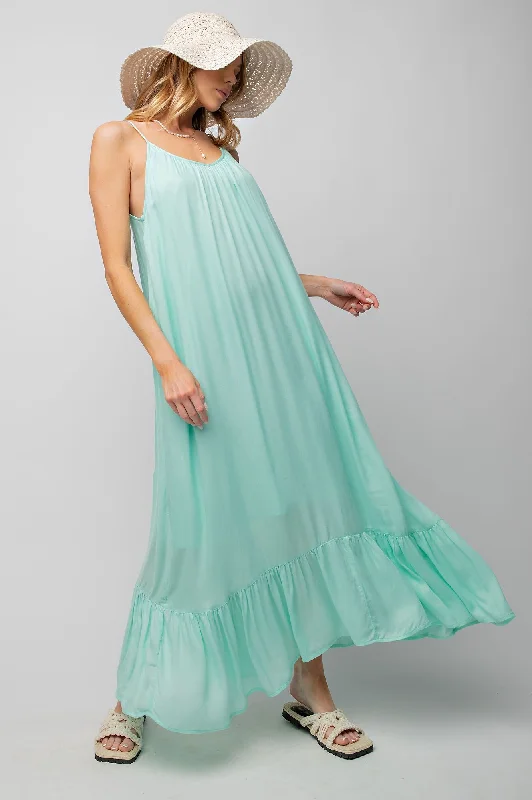 Mint Blue Maxi Dress Flowy Bohemian Summer Dress Comfortable Plunging Neckline Maxi Dress Mint Blue Maxi Dress Flowy Bohemian Summer Dress Comfortable Plunging Neckline Maxi Dress