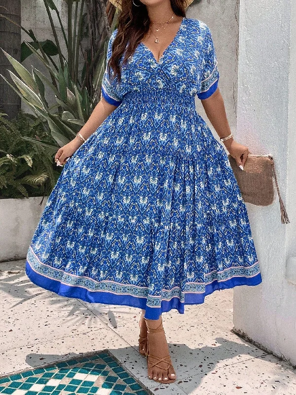 PLUS SIZE Hattie Maxi Dress | ONE LEFT Comfortable Fit-and-Flare Maxi Dress