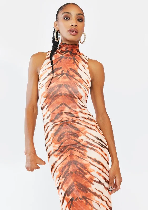 Poste Turtleneck Maxi Dress Fashionable Halter Neck Maxi Dress