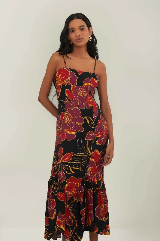 Shiny Chita Maxi Dress - Black Casual Maxi Dress with Pockets