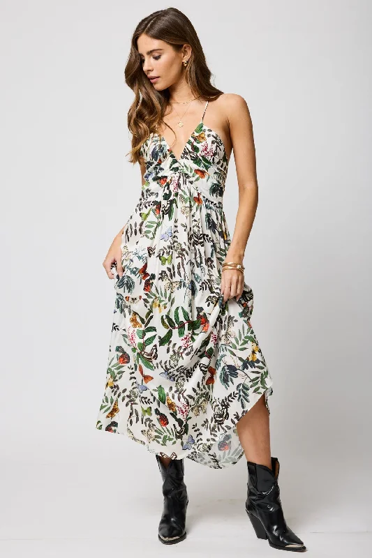 The Nikke Maxi Dress - Farfalla Fashionable Printed Maxi Dress