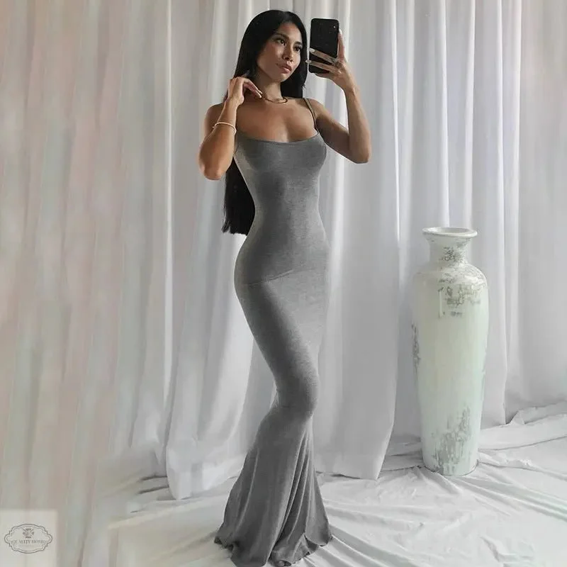 Sleeveless Slim Fit Maxi Dress Chic Summer Maxi Dress
