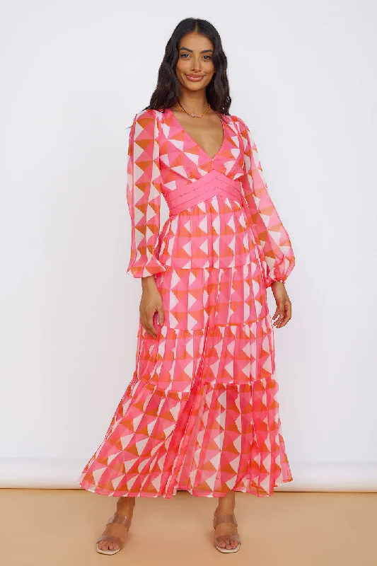 Delightful Dream Maxi Dress Pink Elegant Velvet Maxi Dress