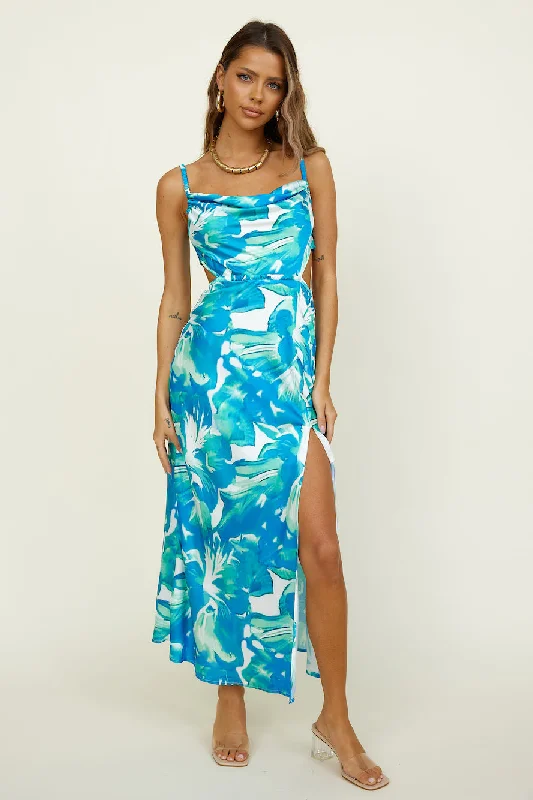 Stay Forever Maxi Dress Blue Fashionable Layered Maxi Dress