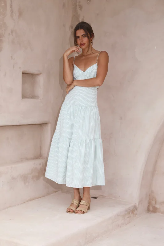 Summer Sun Maxi Dress Mint Trendy A-Line Maxi Dress