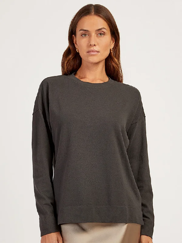 Heavyweight Oversized Long Sleeve Tee Terry Blend Velvet Blend Canvas Blend