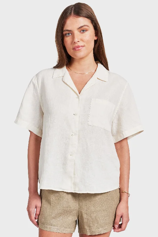 Vacation Short Sleeve Shirt Sequined Glittery Shiny
